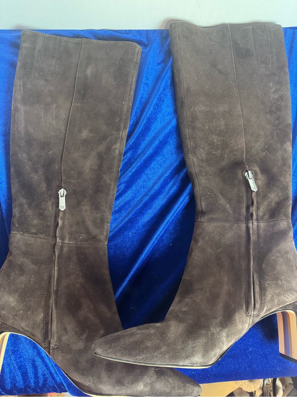 Sam Edelman Sylvia Knee High Chocolate Suede Boots - Picture 6 of 11